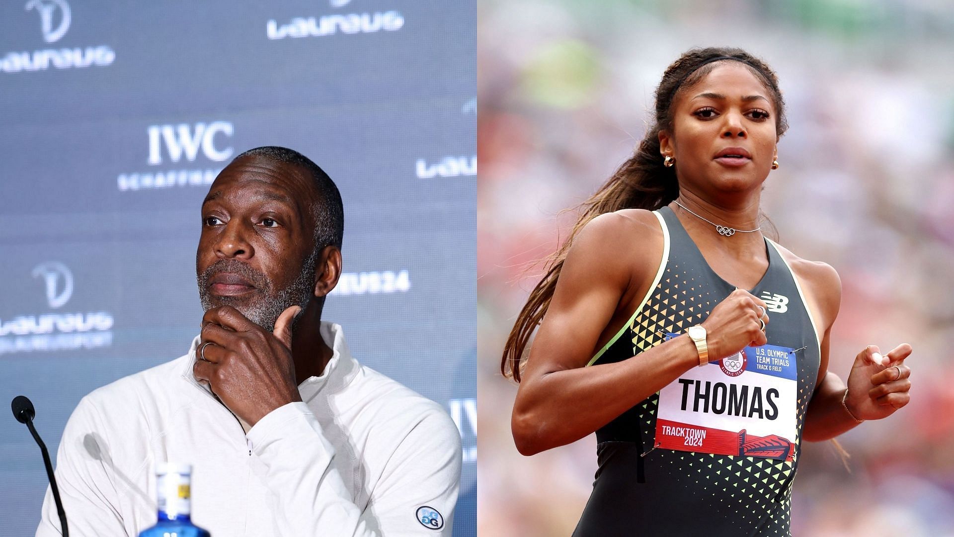 Michael Johnson and Gabby Thomas (Images via Getty)