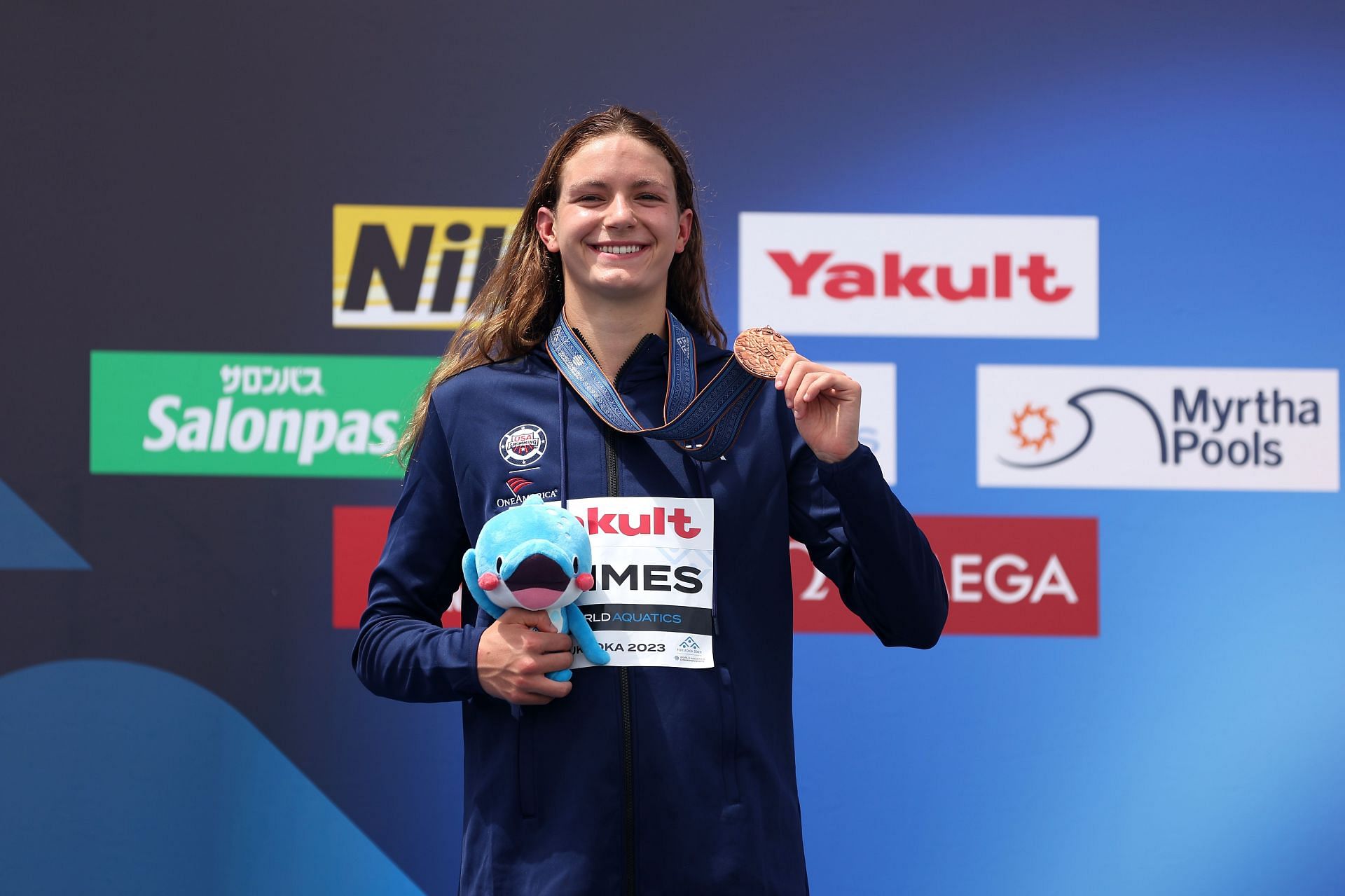 Katie Grimes at 2023 World Aquatics Championships. (Photo by Sarah Stier/Getty Images)