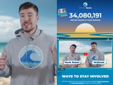 "Doing more than the UN" - Fans react as MrBeast announces TeamSeas has removed 34,000,000 pounds of trash from ocean