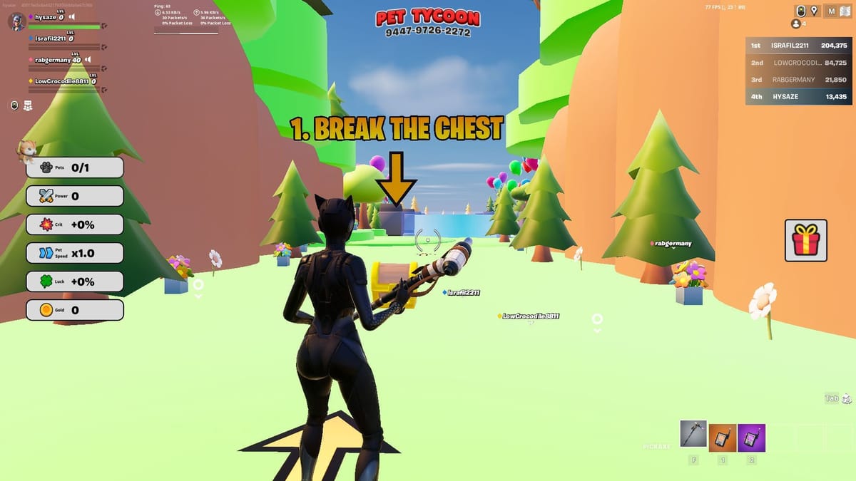 Fortnite Pet Tycoon UEFN map code, how to play, and