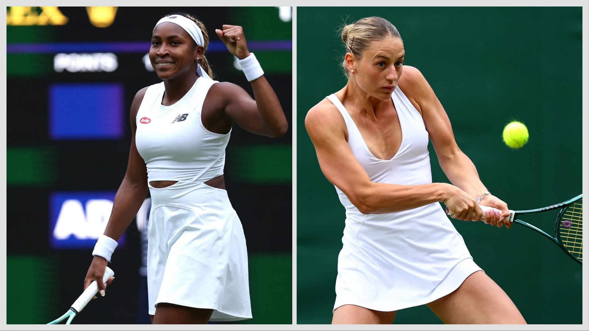 Coco Gauff(left) and Marta Kostyuk(right). Images: Getty