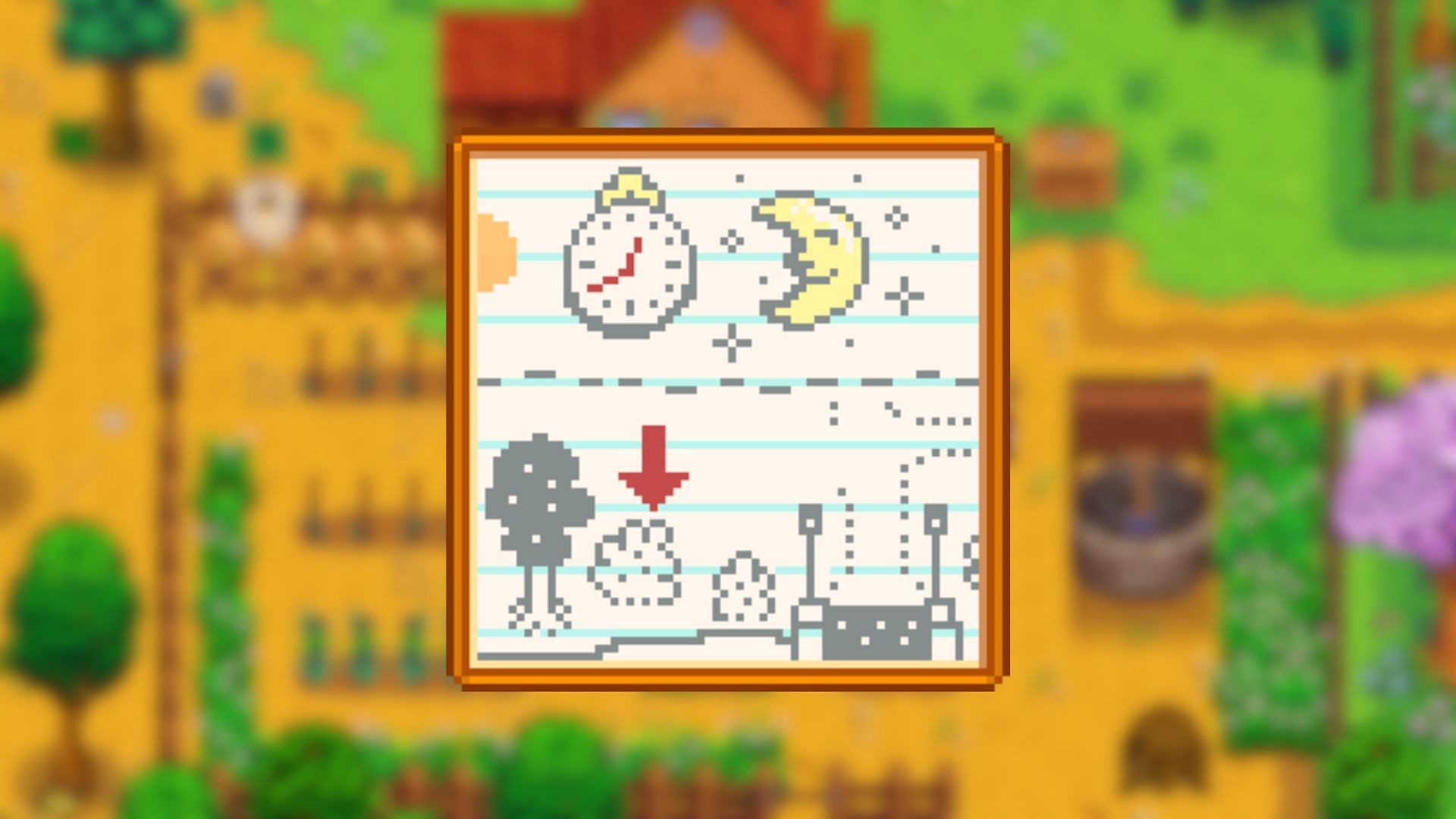 This secret note reveals a secret item in the playground area (Image via ConcernedApe)