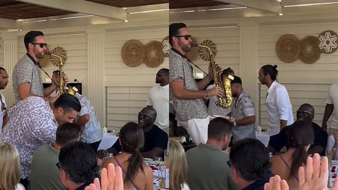 Watch: Michael Jordan caught vibing to saxophone rendition of Chicago Bulls' iconic intro song in viral video
