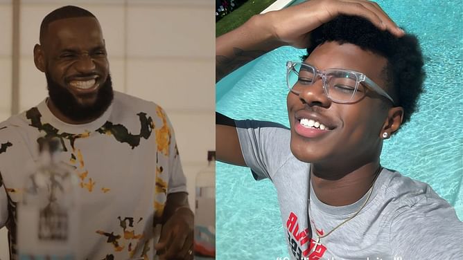“Can’t believe this my life”: Bryce James recreates father LeBron James’ iconic meme in recent IG story