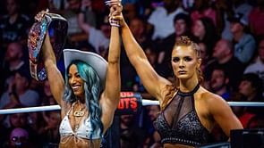 Kamille finally reacts after making blockbuster AEW debut alongside Mercedes Mone at Blood & Guts 2024