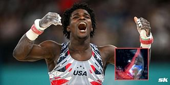 WATCH: Fred Richard nearly injures himself during pommel horse routine in all-around finals at Paris Olympics 2024