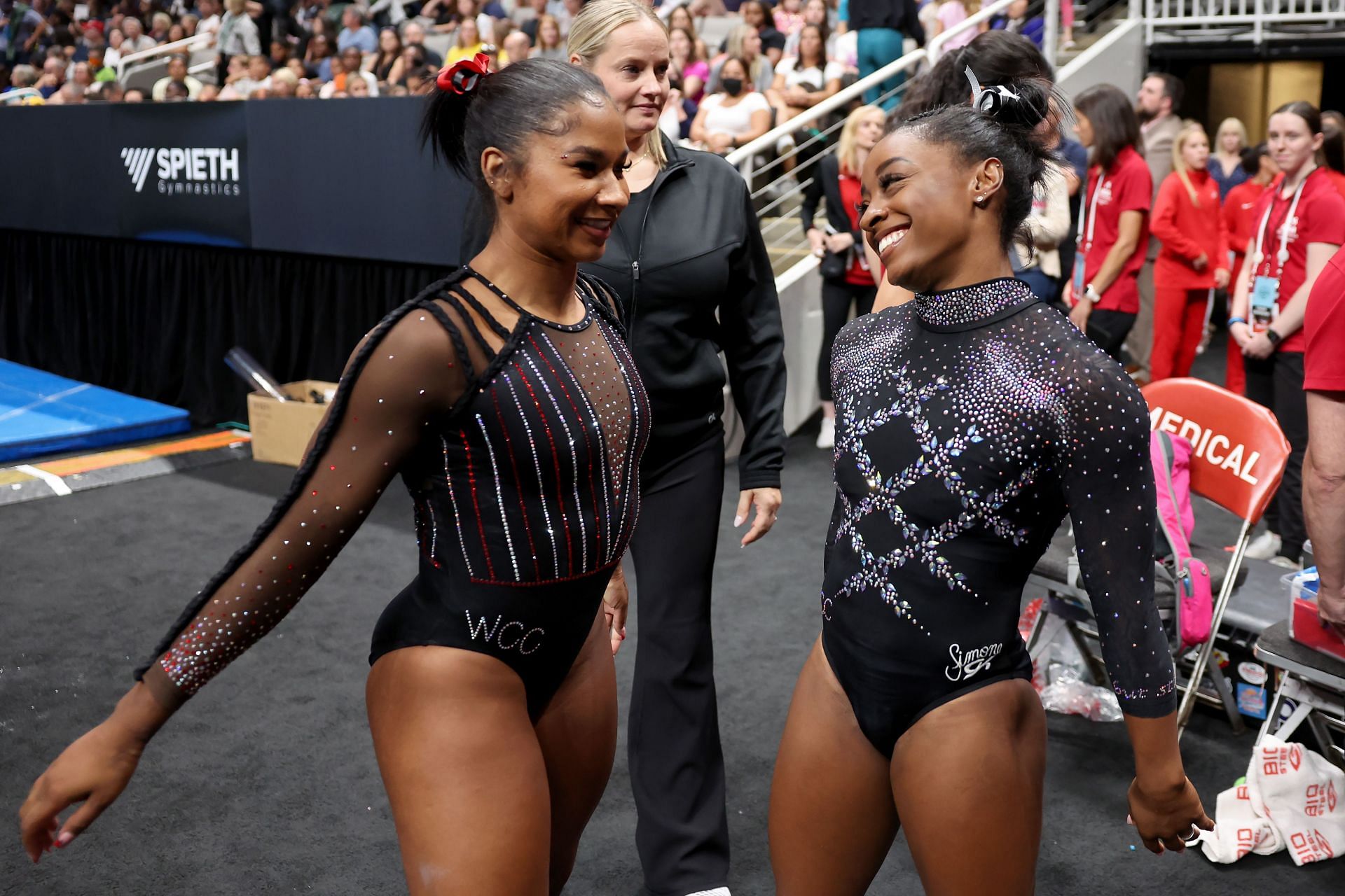 Jordan Chiles is a girl's girl"; "omg how adorable" - Fans react to the  gymnast cheering for Simone Biles during U.S. Olympic Gymnastics Trials