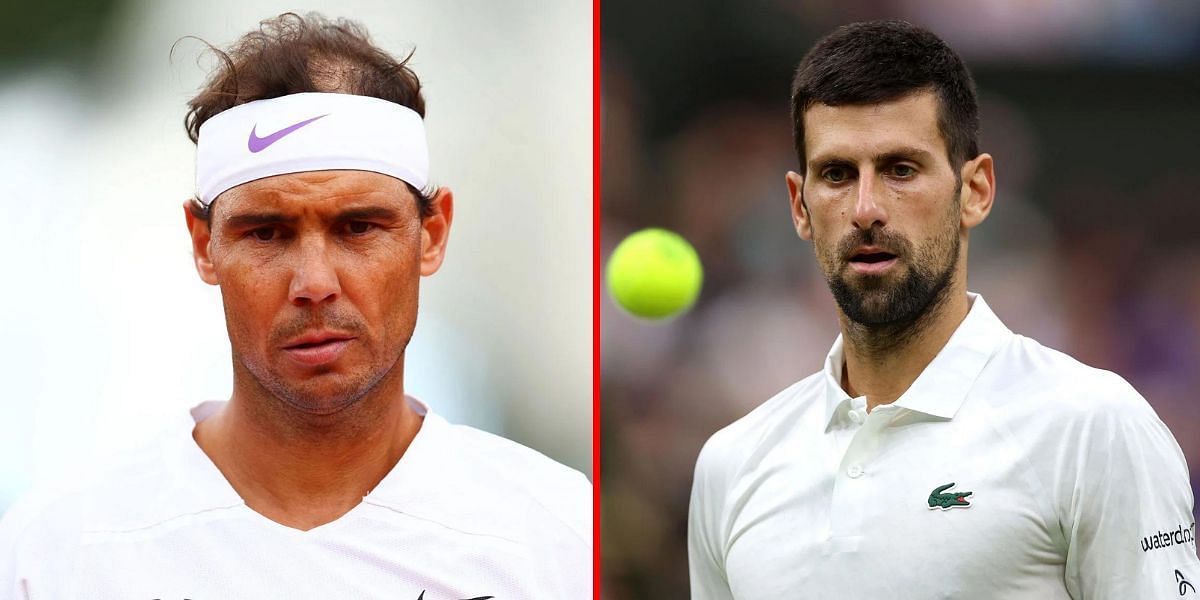 Rafael Nadal (L) Novak Djokovic (R). (Source: GETTY)