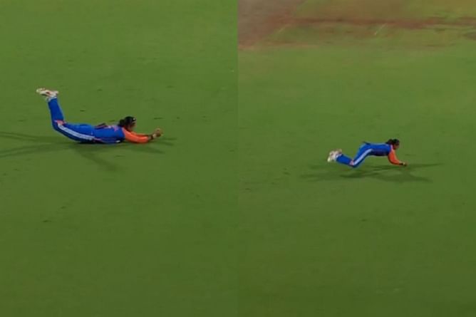 [Watch] Harmanpreet Kaur takes a brilliant catch in the 3rd T20I against South Africa Women