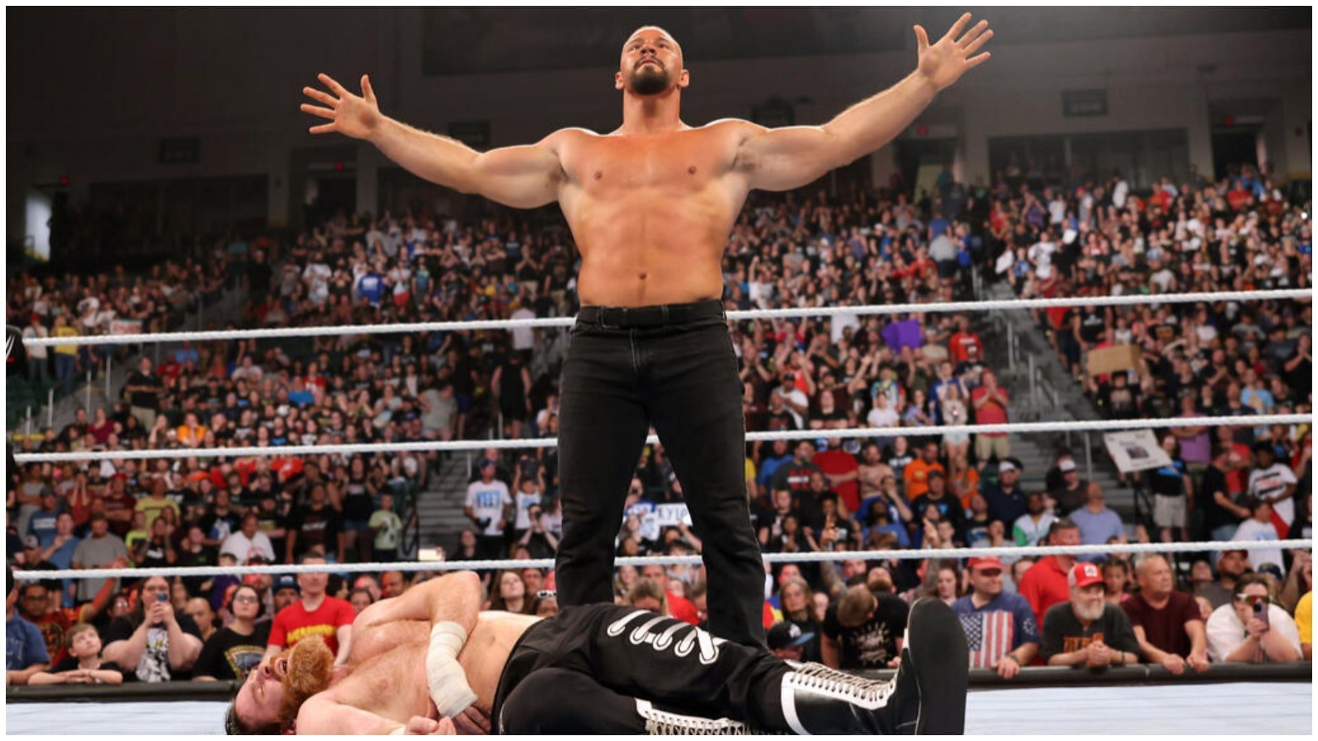 Bron Breakker after attacking WWE Intercontinental Champion Sami Zayn. (Photo credits: wwe.com)