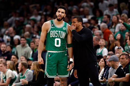 Jayson Tatum shares hilarious Joe Mazzulla story following championship win. (Photo: IMAGN)