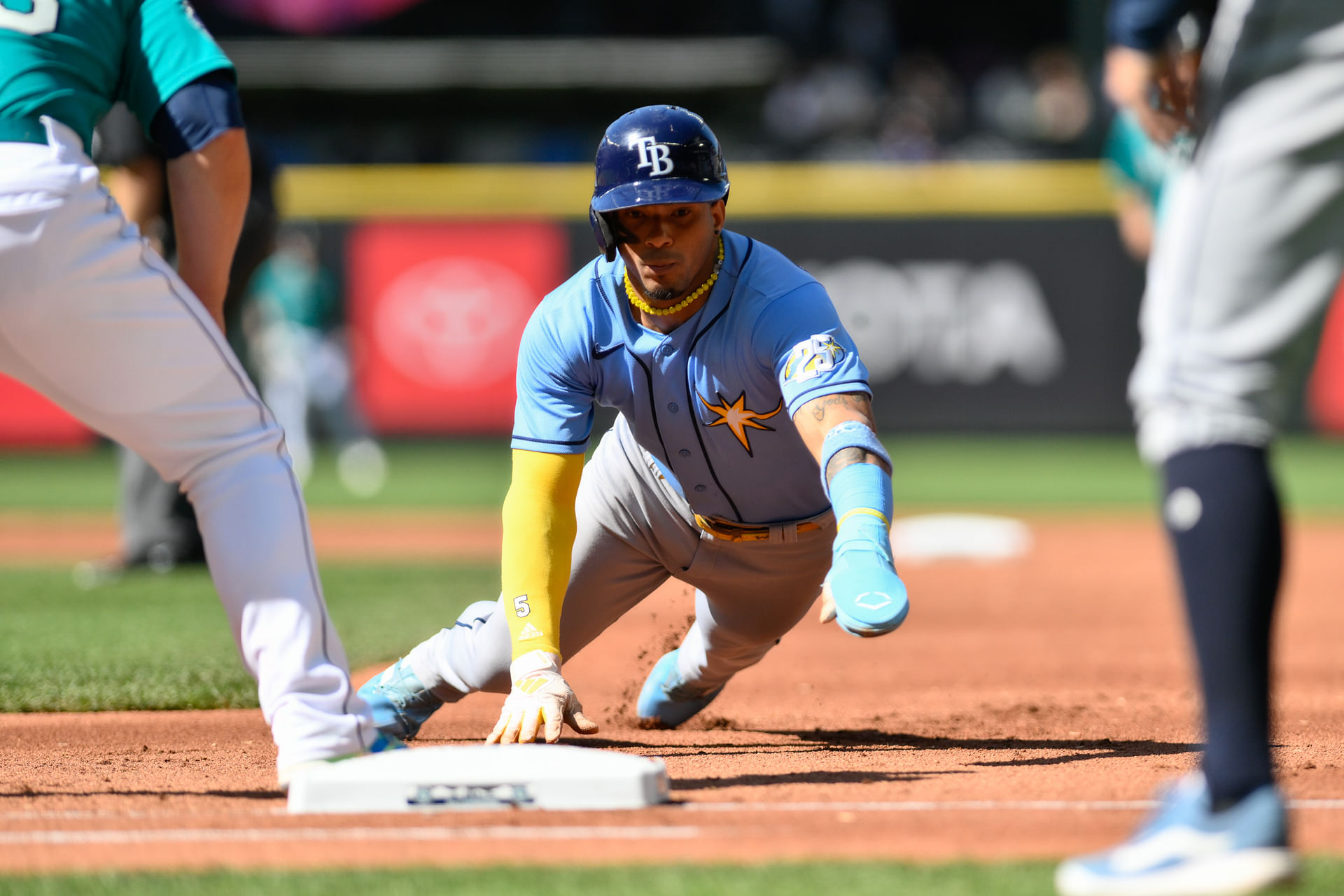 Wander Franco has been placed on the restricted list but it is not a disciplinary action from the MLB. (Photot Credit: IMAGN)