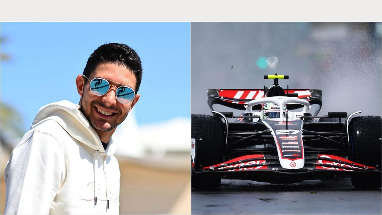 Esteban Ocon and Haas F1 Team car Vf-21. Credit: Getty Images