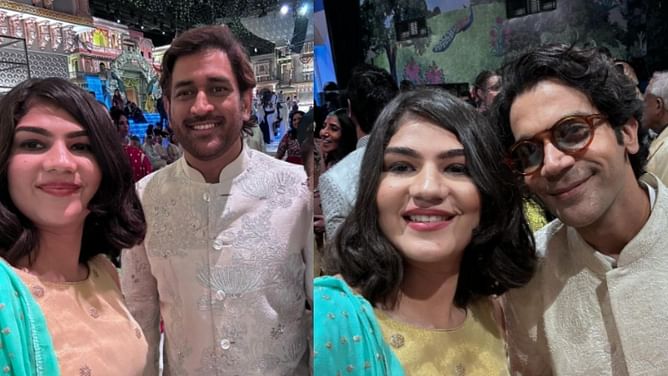 MI की बल्लेबाज अनंत-राधिका की शादी में हुई शामिल, एमएस धोनी और अभिनेताओं के साथ फोटो की शेयर