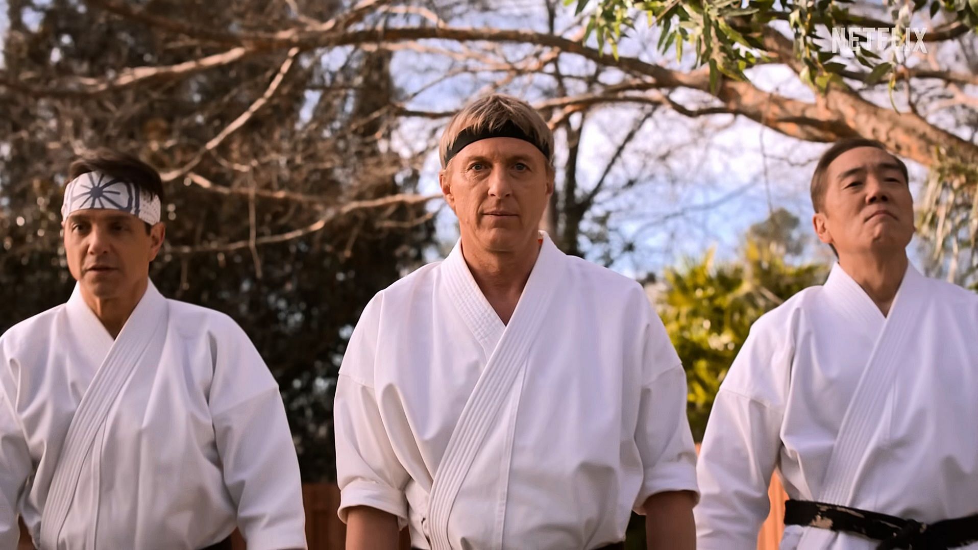 A still of the senseis from Cobra Kai season 6 (via Netflix)