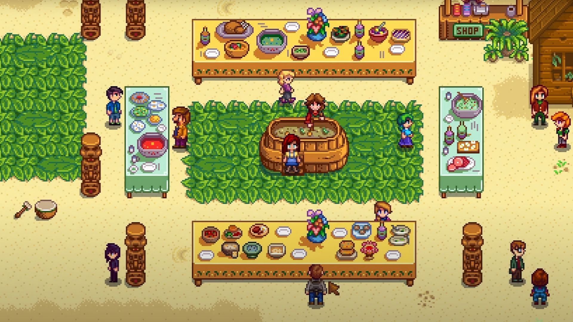 Luau Festival takes place during every summer season (Image via ConcernedApe || YouTube@ezlilyy)