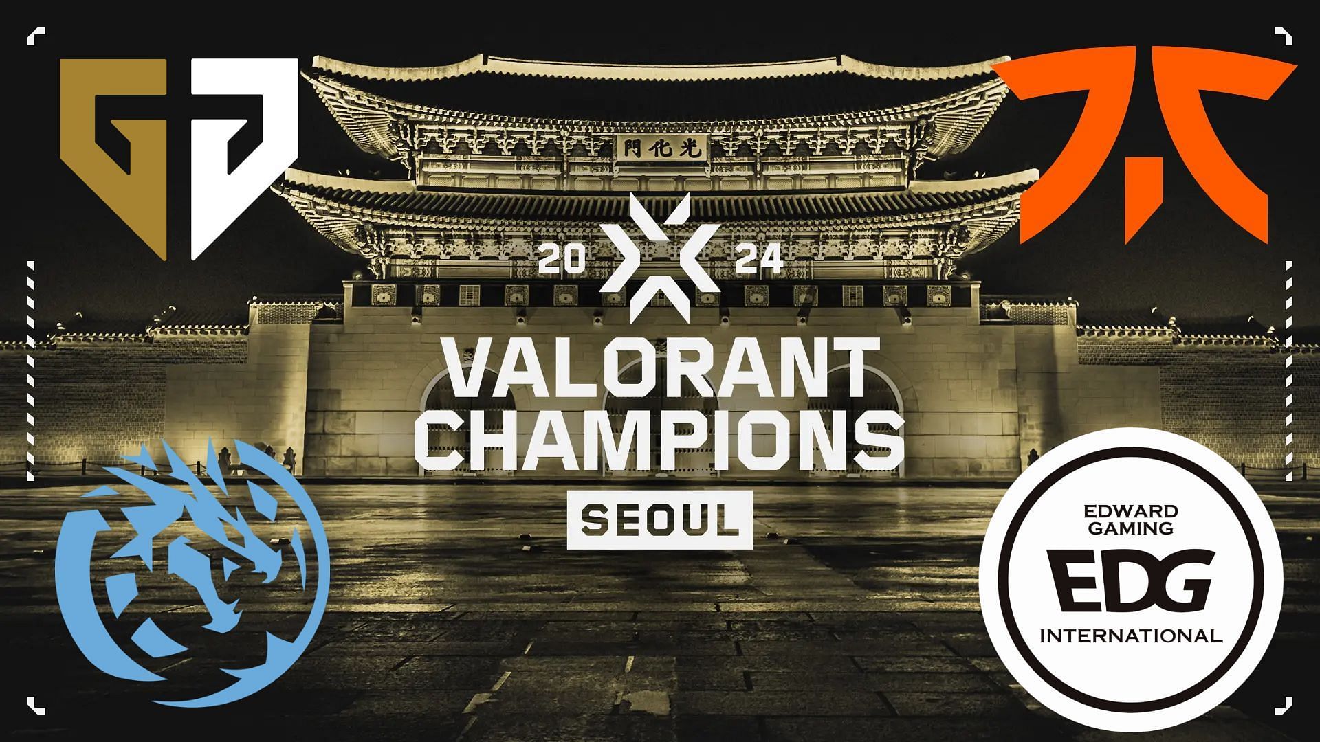 Valorant Champions 2024 teams ranked (Image via Riot Games || Assets via Gen.G, Fnatic, EDward Gaming and Leviat&aacute;n)