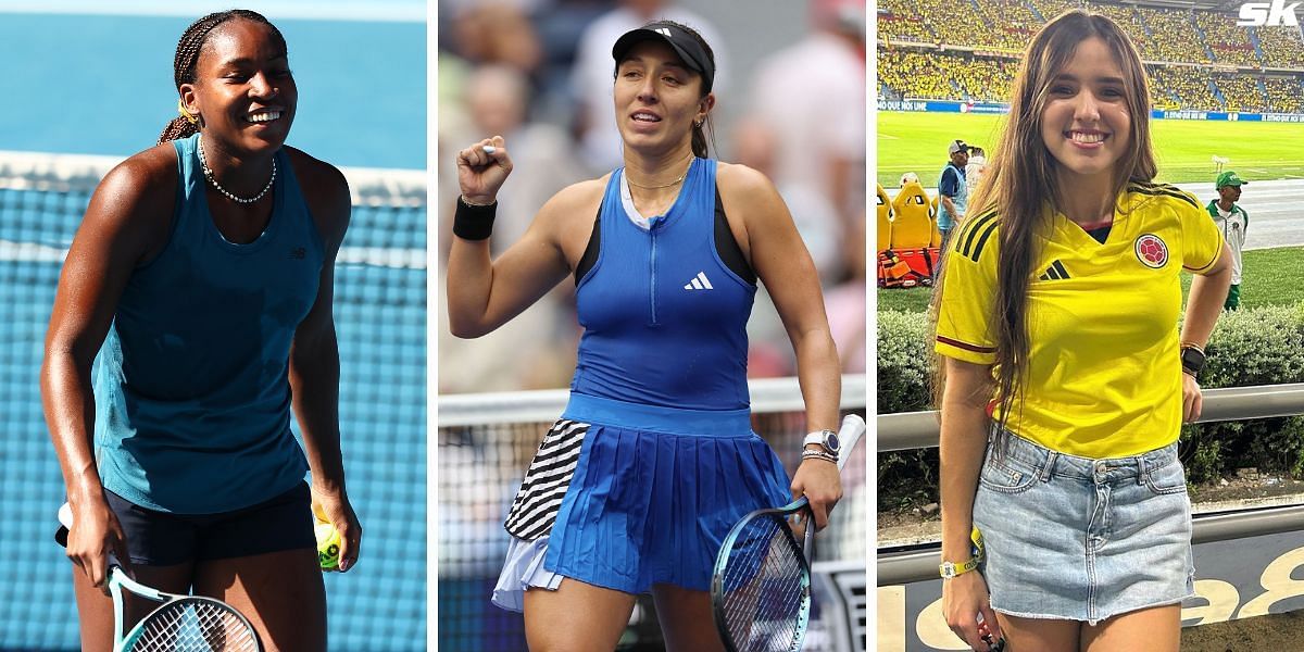 (L-R) Coco Gauff, Jessica Pegula, Camila Osorio (Source: Getty, Instagram/Camila Osorio)