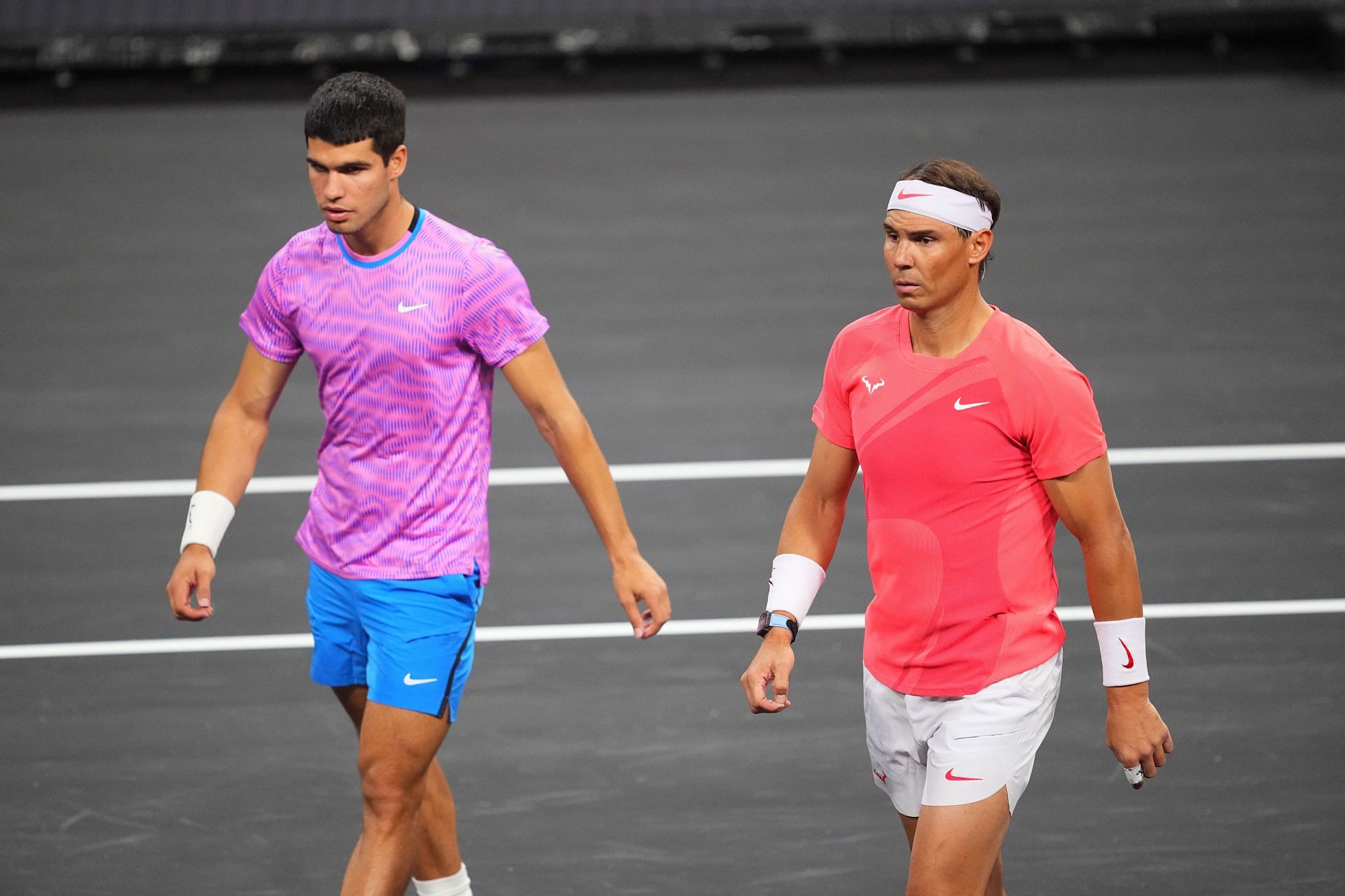 Rafael Nadal and Carlos Alcaraz