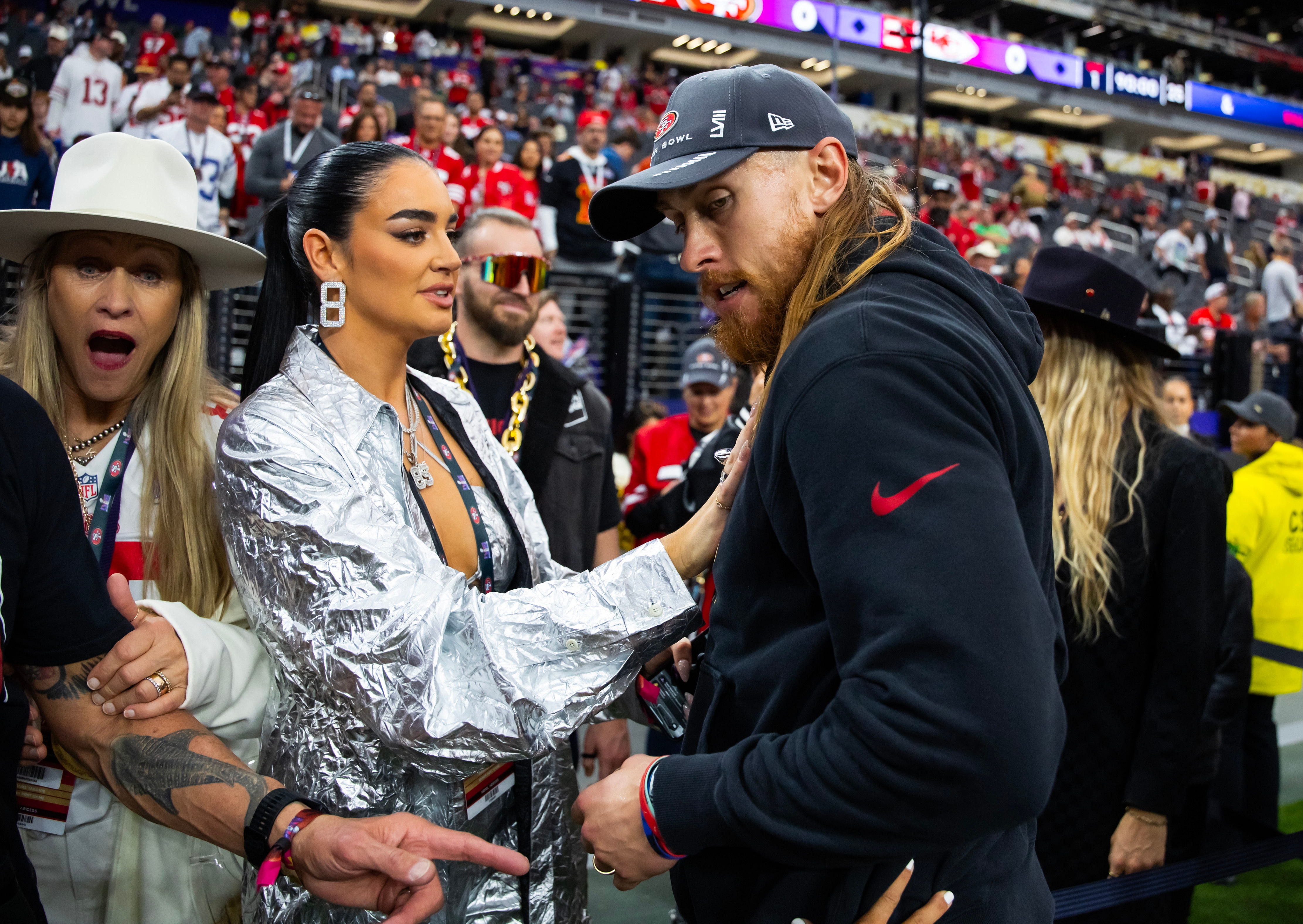 WATCH: George Kittle's wife Claire storms off on Netflix's 'Receiver' after 49ers' Super Bowl loss - "I can't watch this s—t"