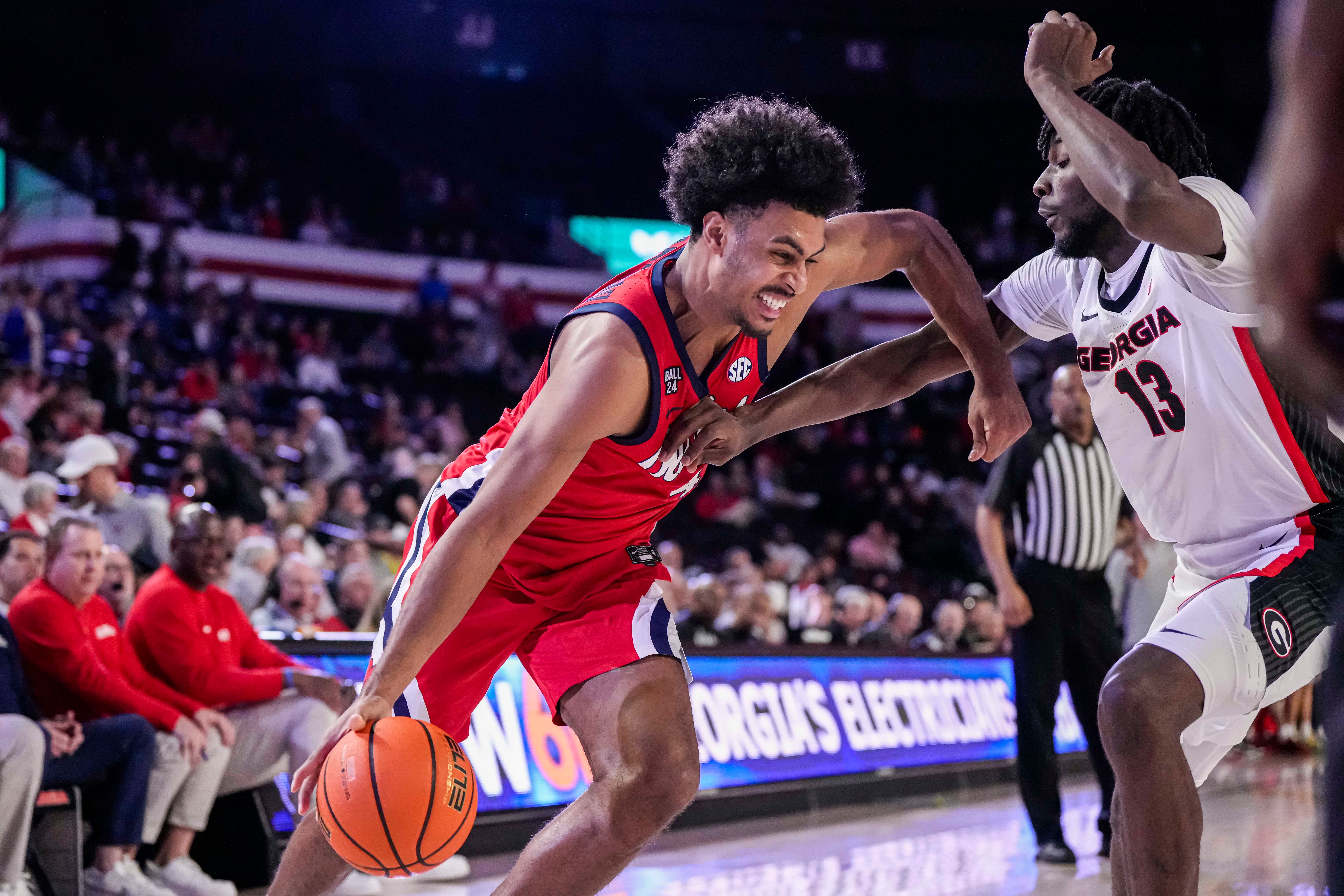 SEC's Jaemyn Brakefield had his best year with Ole Miss this past season, averaging 12.9 ppg, (Image Source: IMAGN).