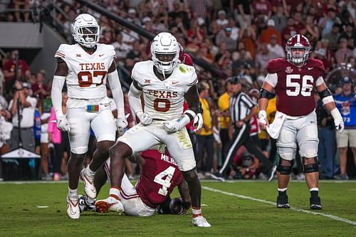 Texas linebacker Anthony Hill leads a robust Longhorn defense. (Photo Credit: Austin American-Statesman)