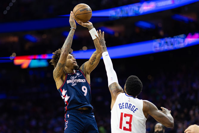 Kelly Oubre's wife Shylyn shares 76ers wing's beef-settling viral pic with Paul George on IG