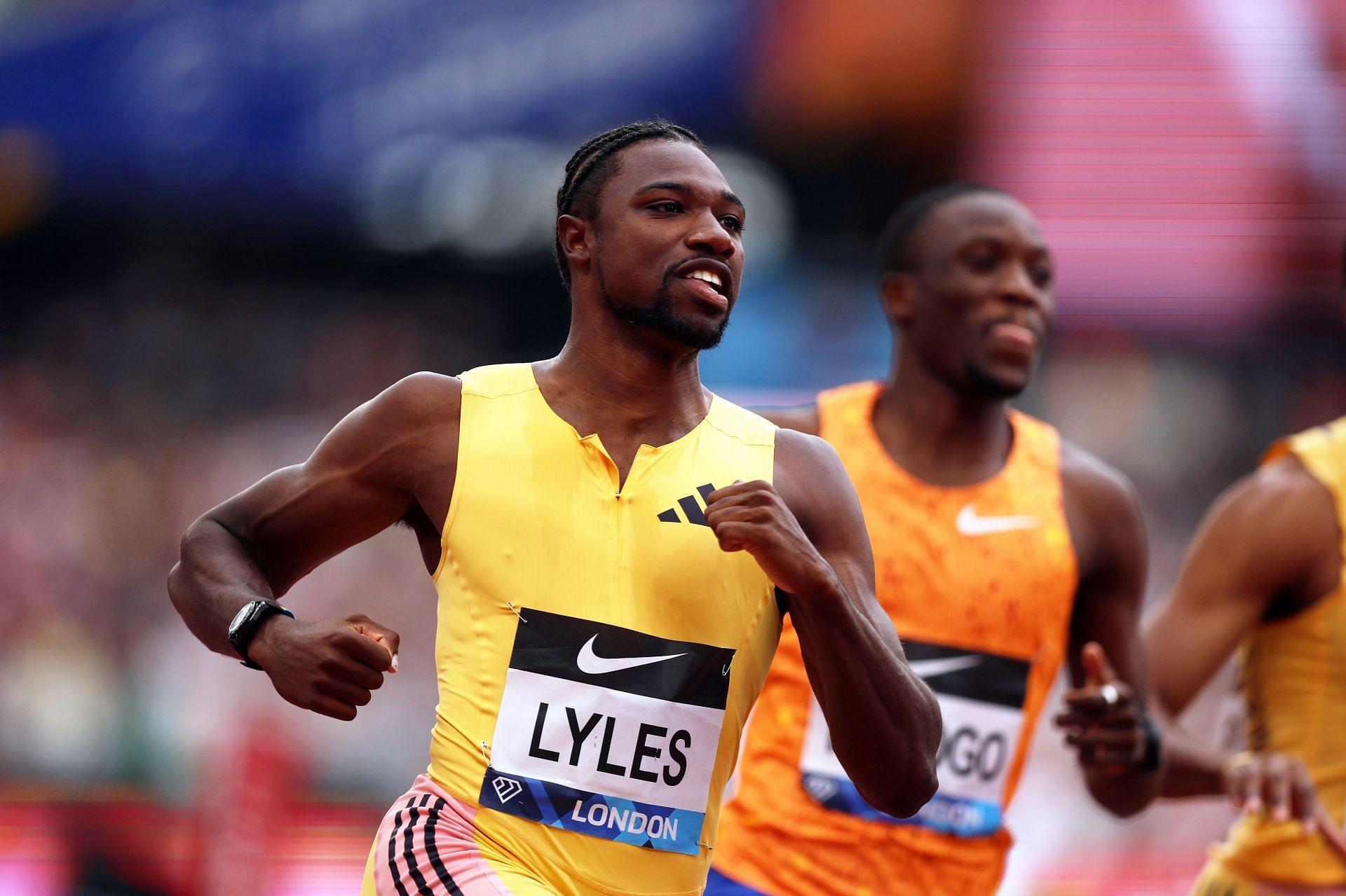 Noah Lyles in action at London[Image Source: Getty]