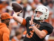 Texas QB Quinn Ewers leads a big season for the Longhorns in their SEC debut. (Photo Credit: Austin American-Statesman)