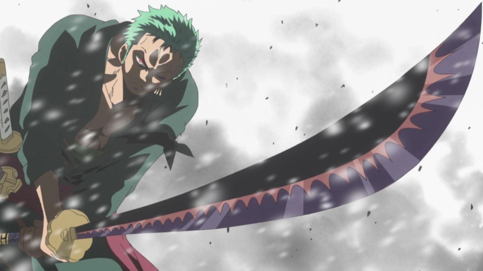 Ryuma gave his famed sword, Shusui to Roronoa Zoro during the Thriller Bark arc (Image via Toei Animation)