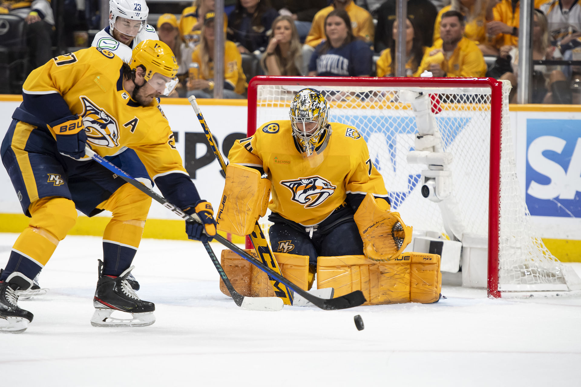 NHL: Stanley Cup Playoffs-Vancouver Canucks at Nashville Predators