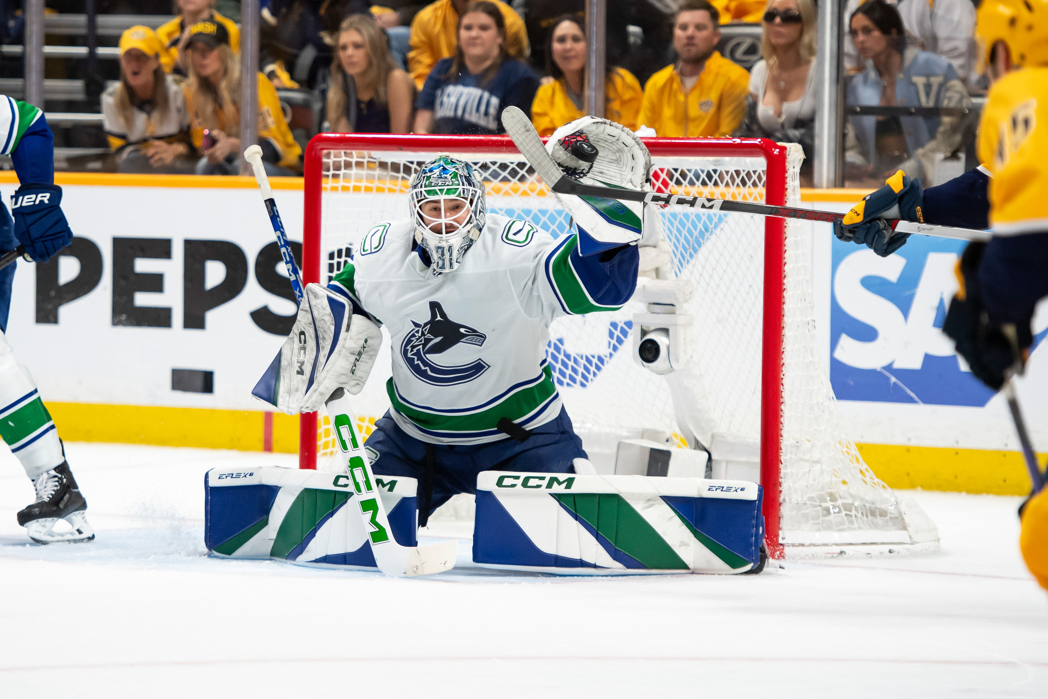 NHL: Stanley Cup Playoffs-Vancouver Canucks at Nashville Predators