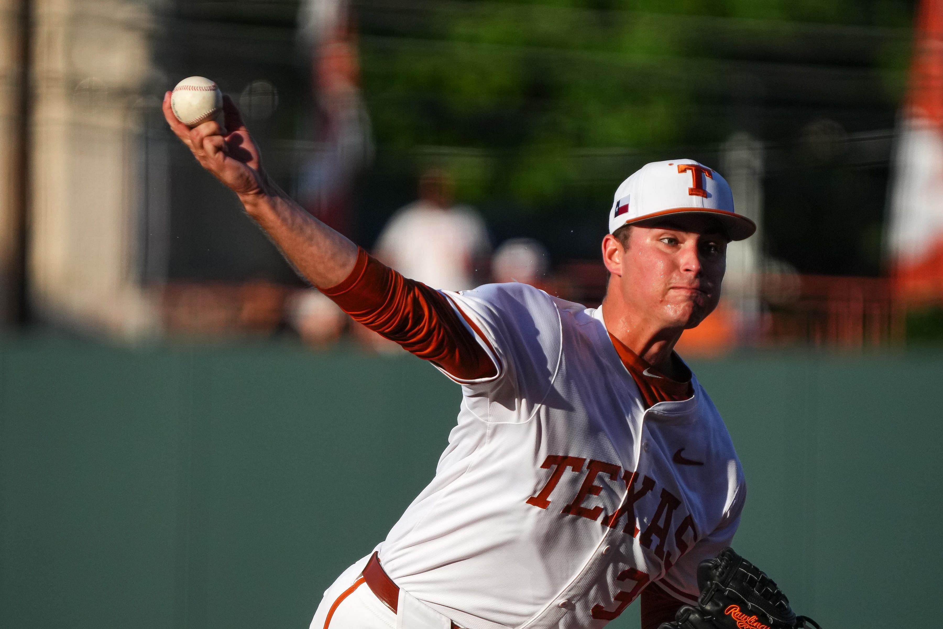 Max Grubbs went 6-4 with 3.67 ERA with Texas this past season (Image Source: IMAGN)