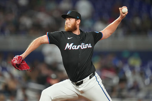 Miami Marlins pitcher A.J. Puk pitches against the Cleveland Guardians (IMAGN)