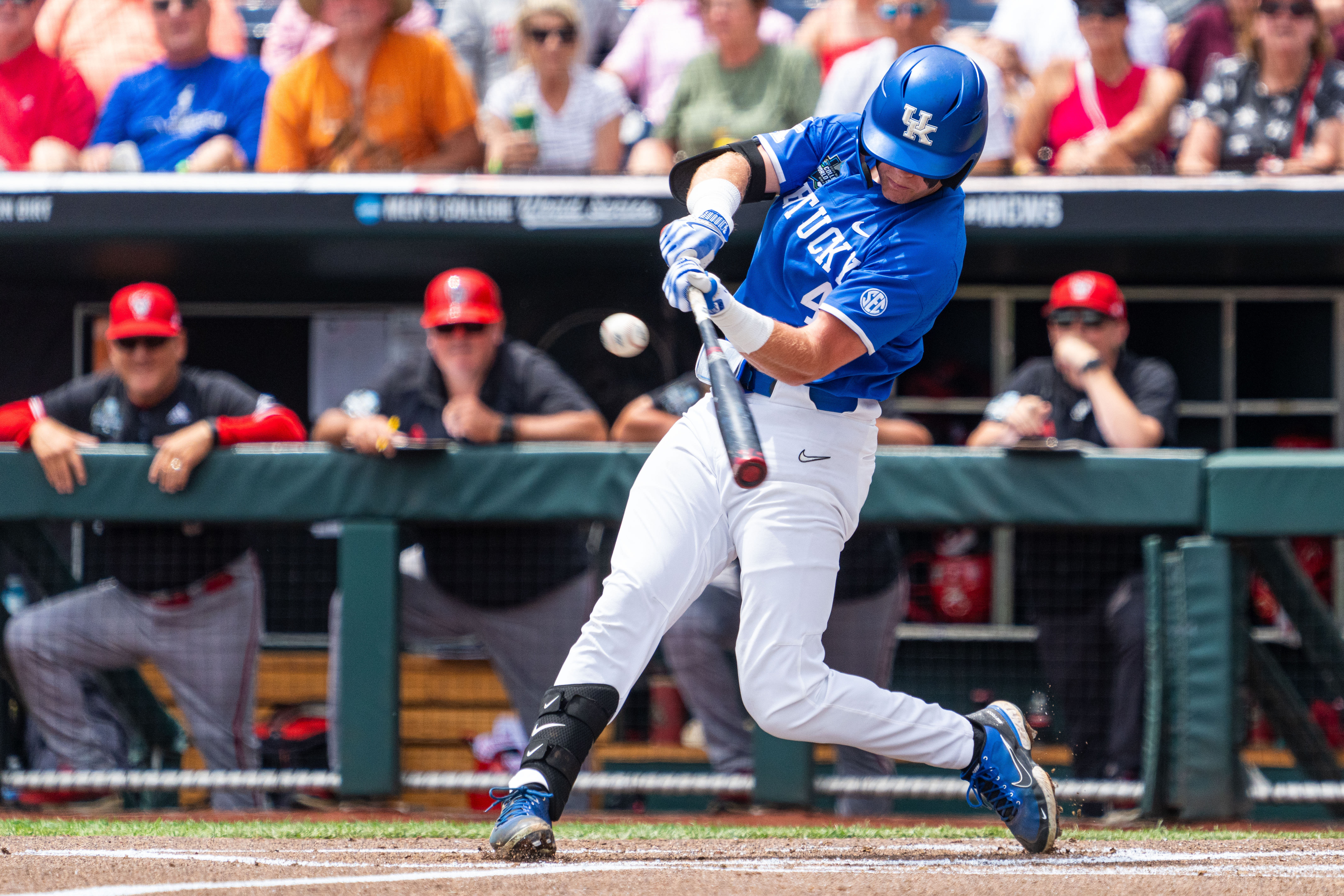 Emilien Pitre hit .310 and had 109 RBIs in the last two seasons for Kentucky. (Image Source: IMAGN)