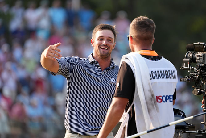 “My caddie has game”: Bryson DeChambeau shares Gregory Bodine’s video on social media