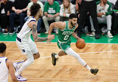 Jayson Tatum praised Dereck Lively II at All-Star Weekend. (Photo: IMAGN)