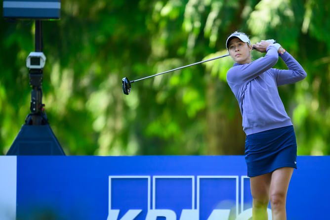 In pictures: World No. 1 Nelly Korda back at 2024 Amundi Evian Championship after dog bite incident