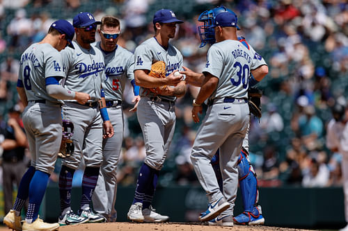 The L.A. Dodgers manager, Dave Roberts, was not not very concerned about the poor outing from Gavin Stone. (Photo Credit: IMAGN)