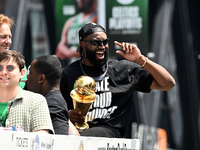 "Klutch has more influence than Nike" — Fans hilariously troll Jaylen Brown as he quickly flip-flops on viral Bronny James take