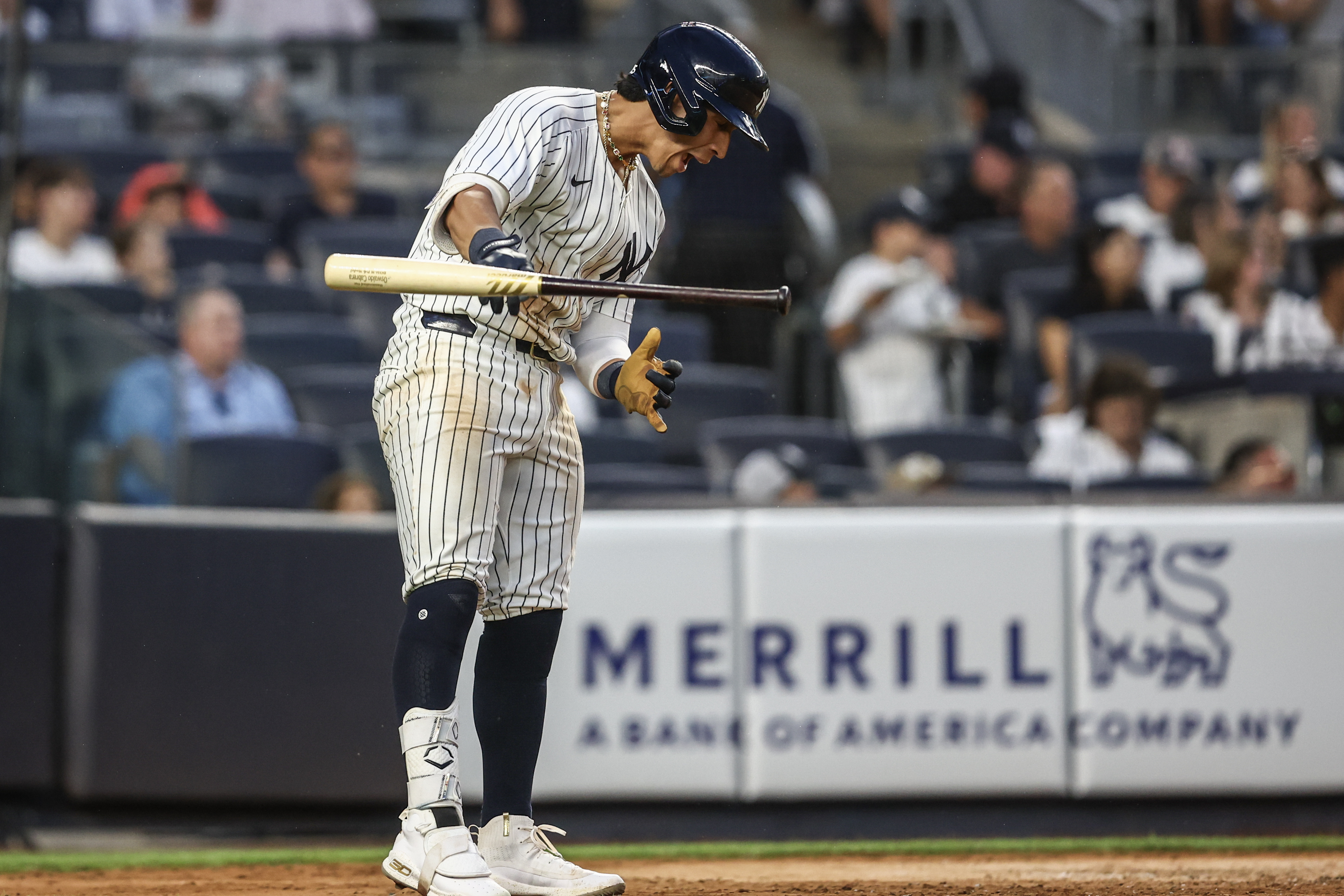 The younger New York Yankees players like Oswaldo Cabrera haven&#039;t lived up to expectations from an offensive standpoint. (Photo Credit: IMAGN)