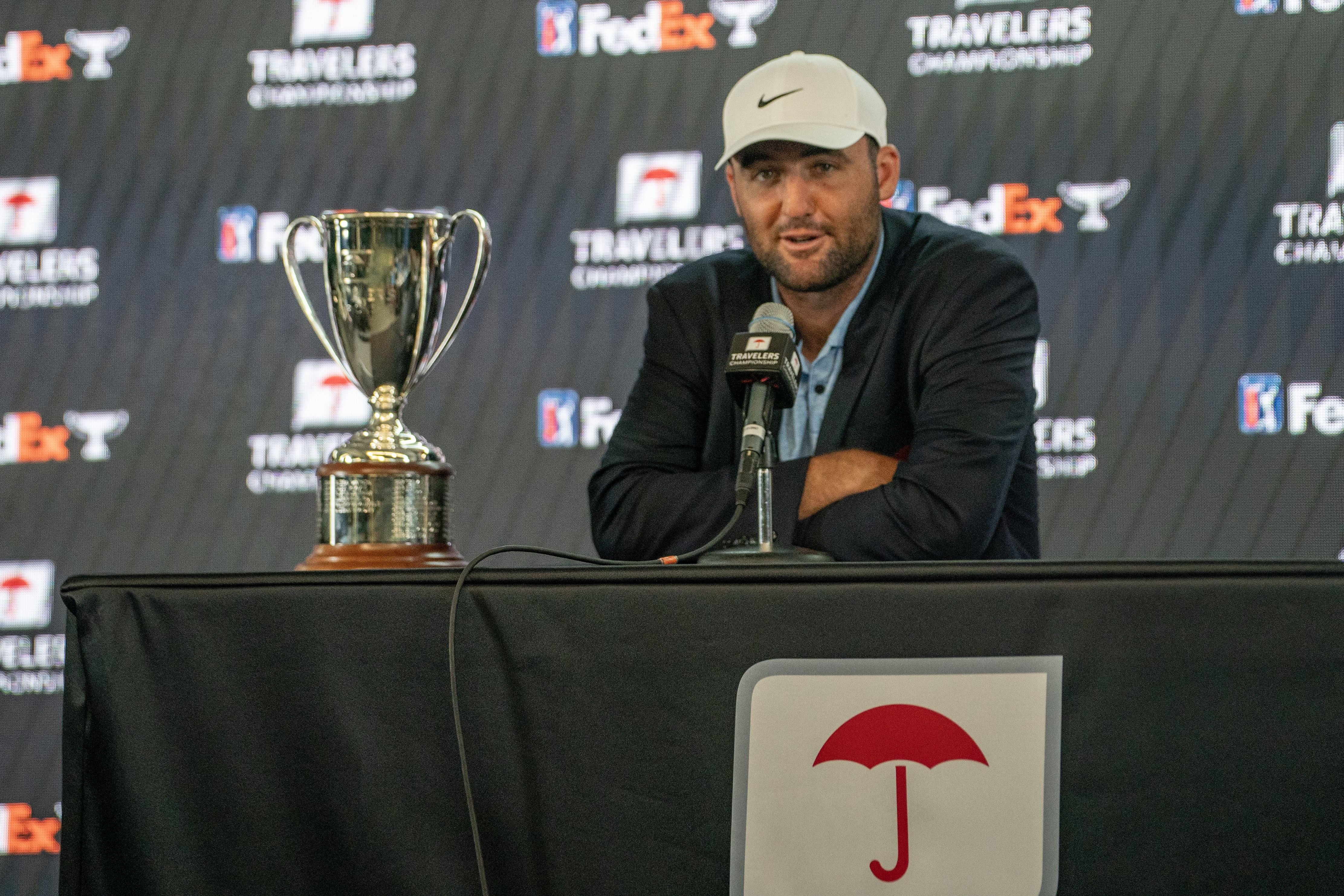 Scottie Scheffler after winning the PGA: Travelers Championship [Image via USA Today]