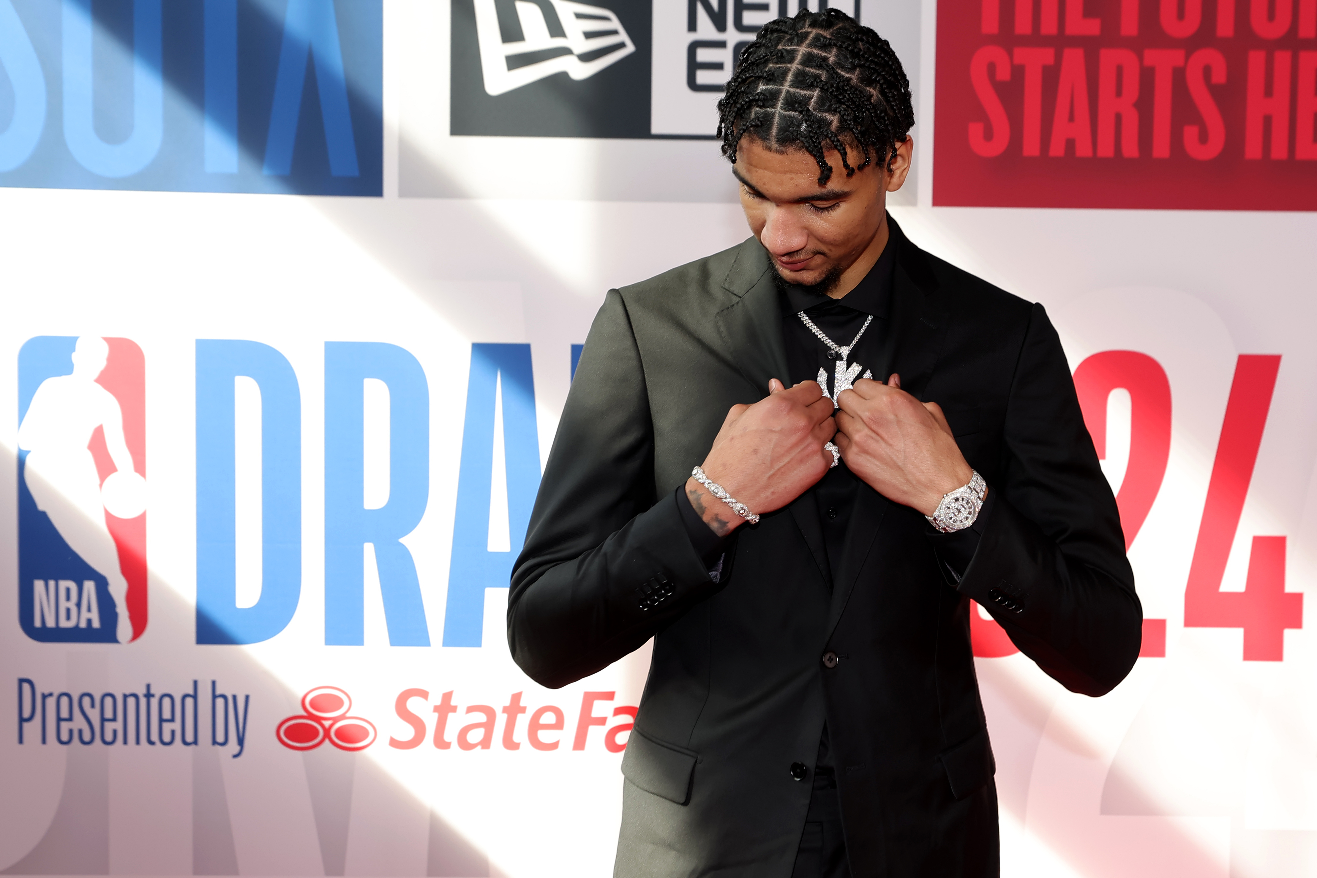 Kel&#039;el Ware arrives before the first round of the 2024 NBA Draft at Barclays Center. Photo Credit: Imagn