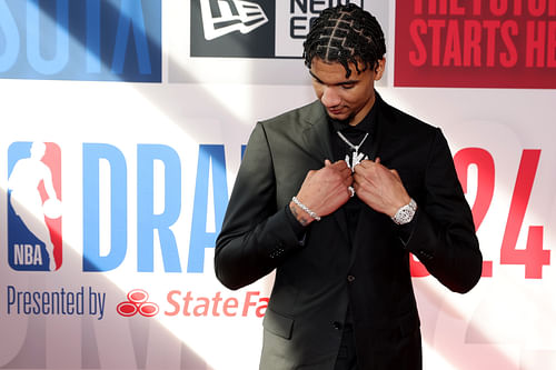 Kel'el Ware arrives before the first round of the 2024 NBA Draft at Barclays Center. Photo Credit: Imagn