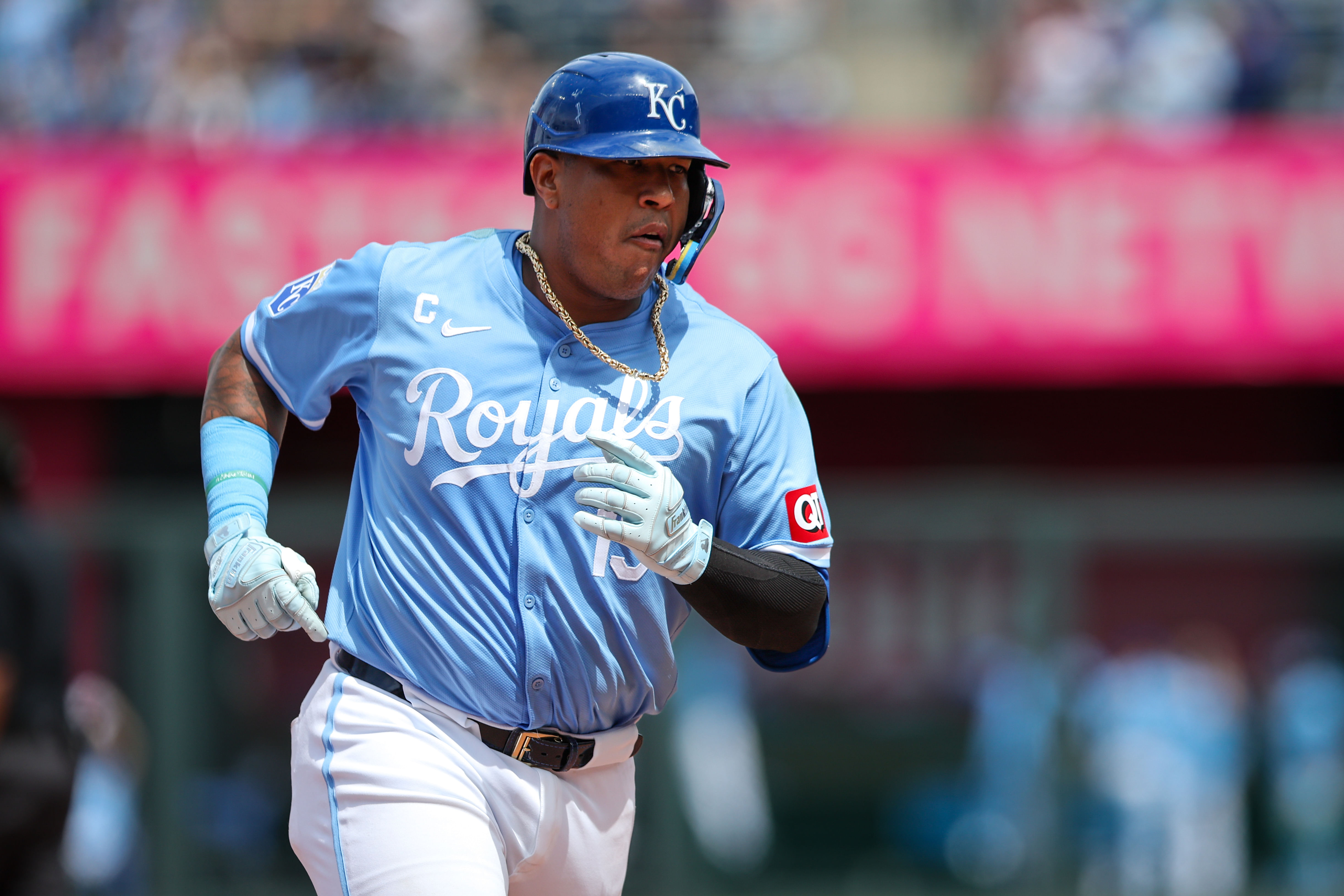 Salvador Perez could hit a home run today (Imagn)