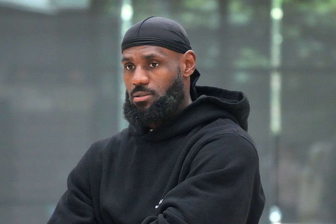 First look: LeBron James unveils Nike LeBron 22 Olympic edition during Team USA practice in Paris