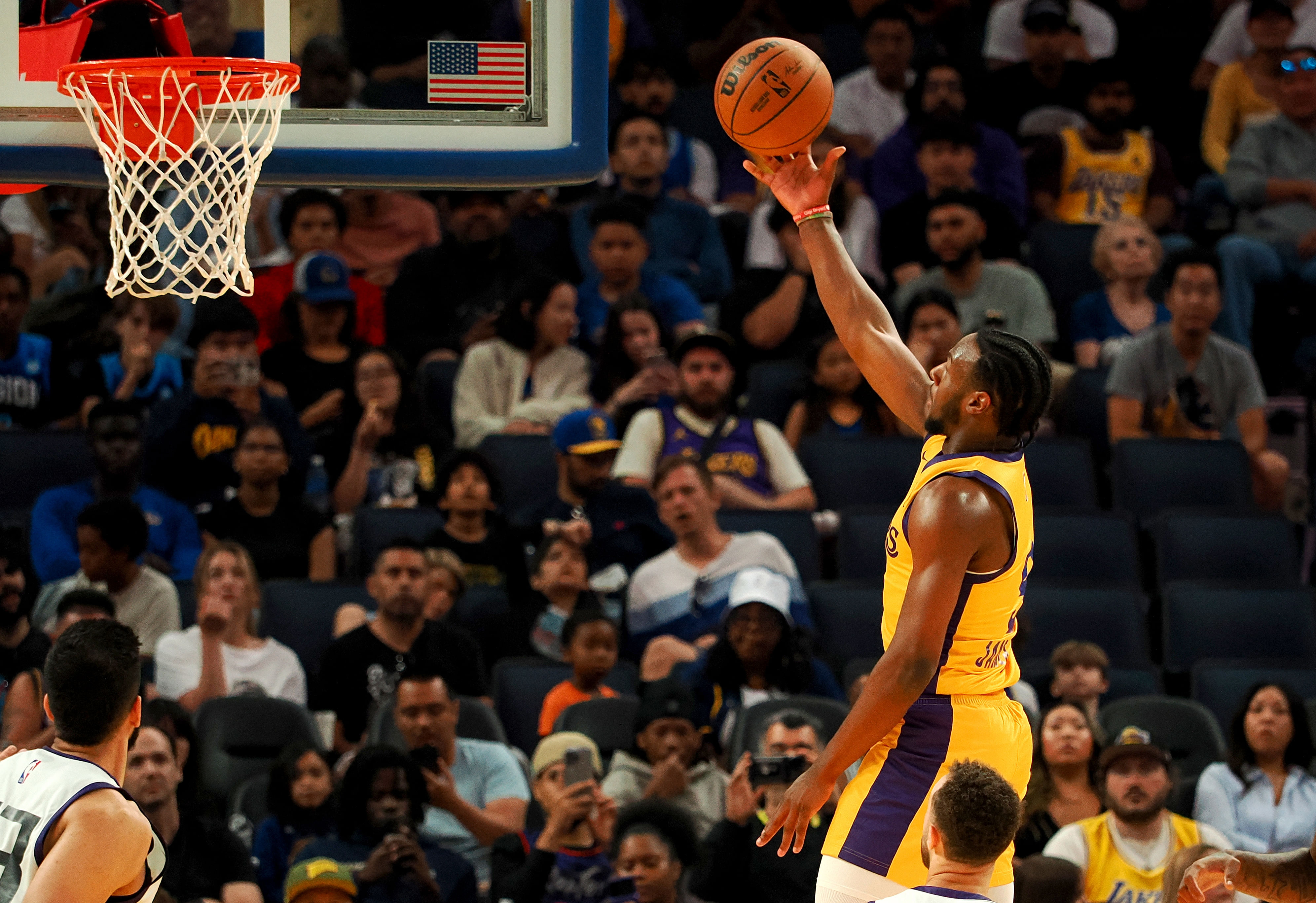 Bronny James scores a basket in the second quarter (Image Source: IMAGN).