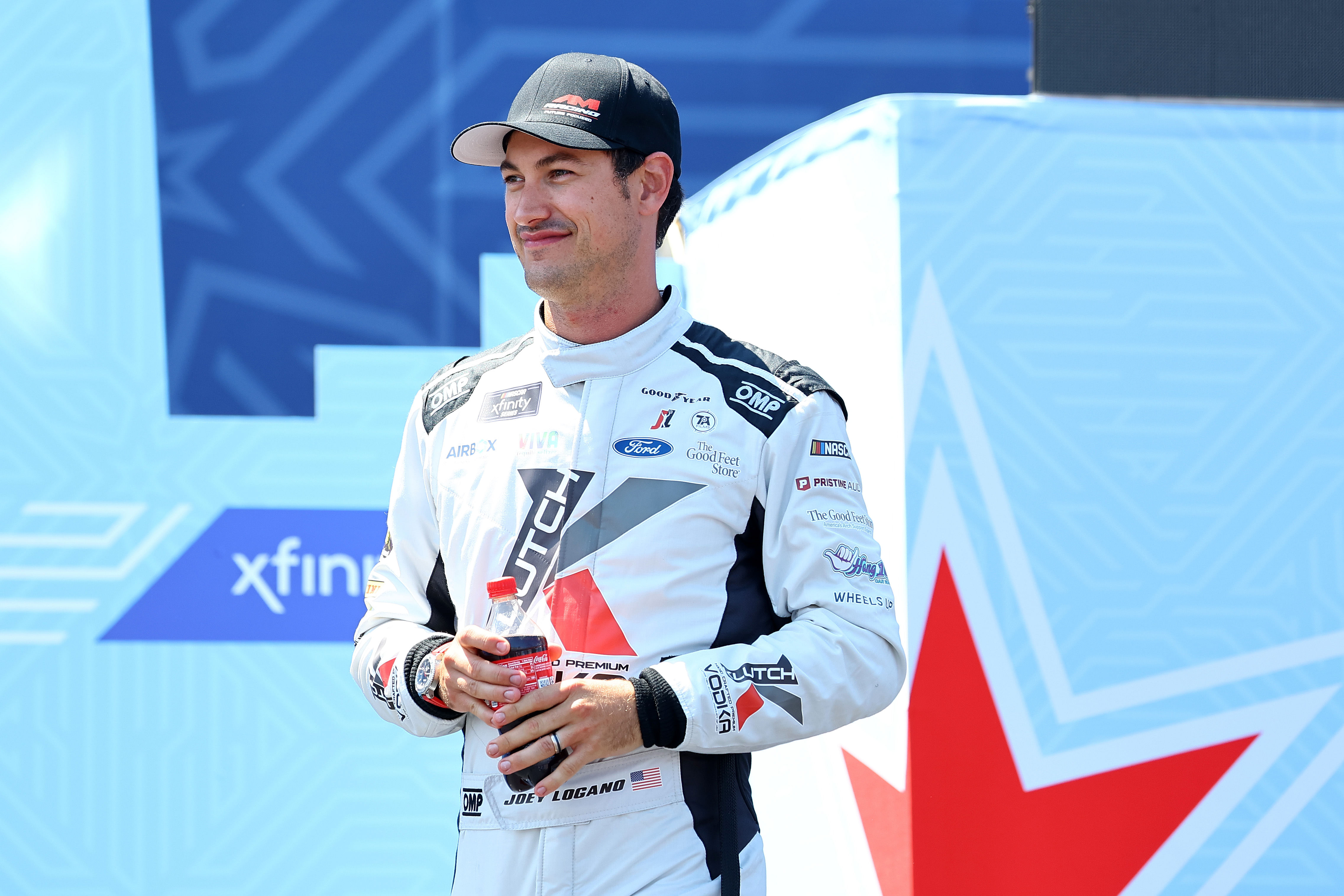 Xfinity Series driver Joey Logano (15) before the start of The Loop 121 at the Chicago Street Race. Image Source: Mike Dinovo-USA TODAY Sports