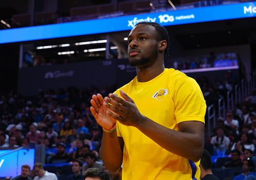 LA Lakers guard Bronny James at NBA Summer League