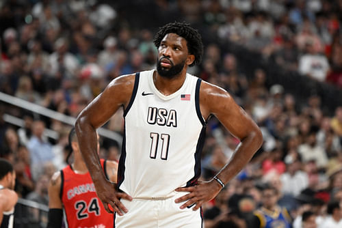 Philadelphia 76ers star Joel Embiid playing for Team USA